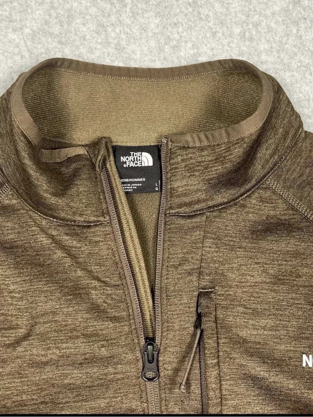 The North Face Olive Heather Quarter-Zip Pullover